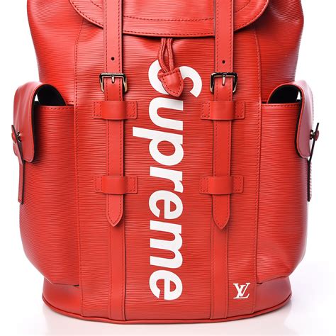 supreme x louis vuitton christopher backpack red|supreme louis vuitton stockx.